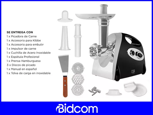 Picadora Carne Electrica Gadnic Alta Potencia + Accesorios