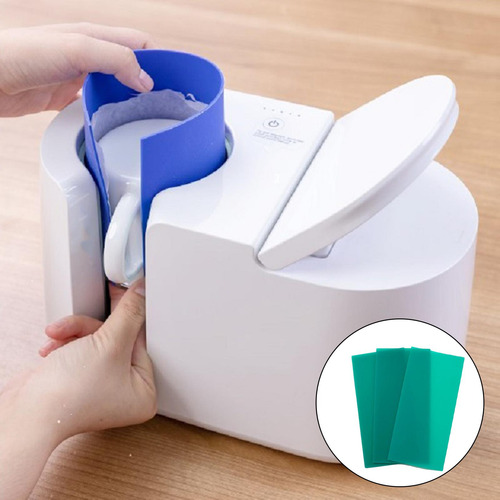 3x Accesorios De Paquete De Prensa Tazas De Silicona Verde