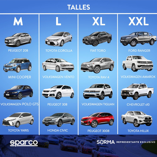 Imagen 6 de 10 de Funda Cubre Auto Cobertor Sparco Antigranizo Premium Talles
