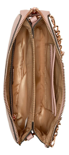 Bolsa Guess Factory Ar959070-ros Acabado De Los Herrajes Níquel Color Rosa Correa De Hombro Rosa Diseño De La Tela Lisa