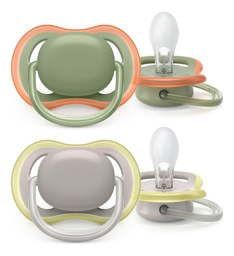 Chupete Philips Avent Ultra Air Scf085/20 6-18 Meses X 2un Color Verde