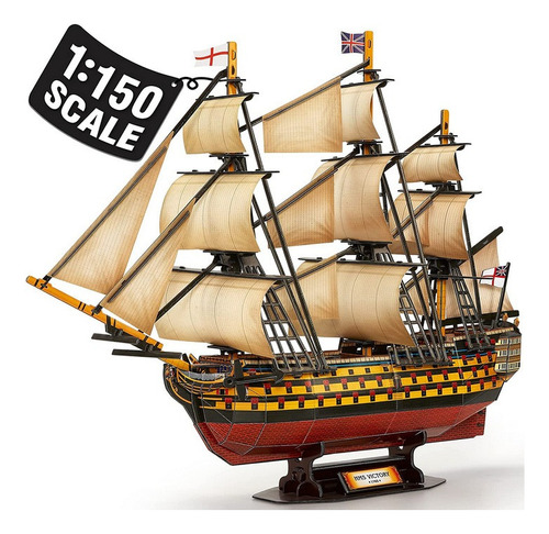 Rompecabezas 3d Modelo De Velero Hms Victory Buque