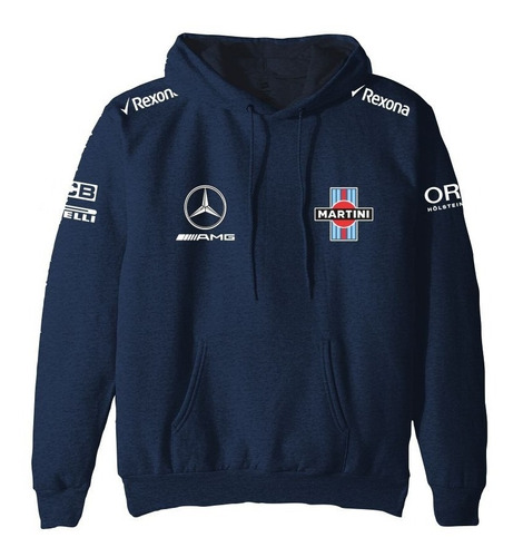 Buzo Canguro Estampado F1 Williams Martini Racing 2018