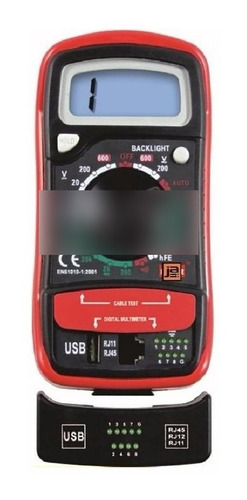 Multimetro Digital Tester Prof. Pobador De  Red Y Usb Ja6300