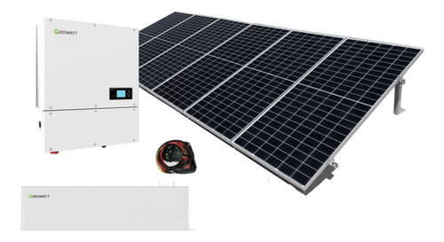 Kit 6 Paneles Solares 550w Hibrido 14kwh Dia Resp 5.1khw Bat