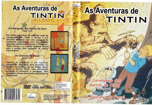 Dvd As Aventuras De Tintin O Caranguejo E Os Charutos