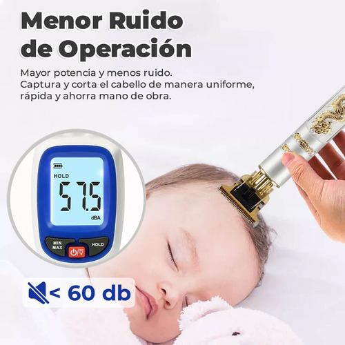 Imagen 7 de 10 de Maquina De Afeitar Barba Recargable Rasuradora Profesional