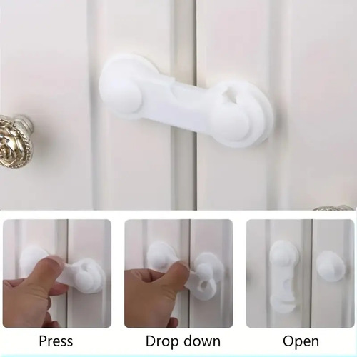 10 Seguros Rigidos De Proteccion Dedo Niños Cajones Puerta