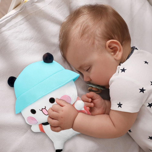 Ursinho De Pelúcia Kawaii Panda Com Chaveiro