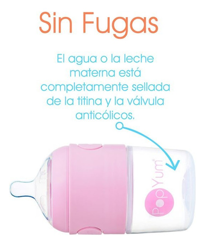 Set 2 Biberones Pop Yum 5oz/150 Ml Para Mezclar Fórmula