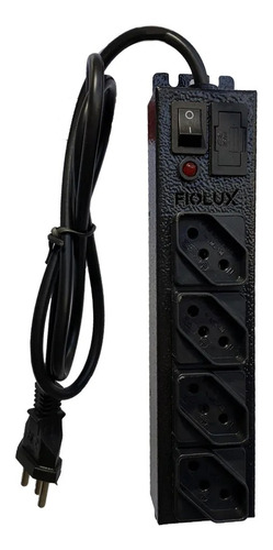Filtro De Linha Extensão De Tomadas Régua Eletrica 4 Tomadas Fiolux