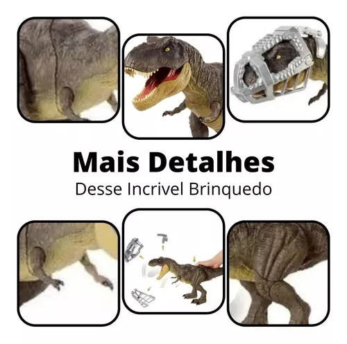 Dinossauro Tiranossauro Rex - Boneco com Som Jurassic World - JP Toys -  Brinquedos e Actions Figures para todas as idades