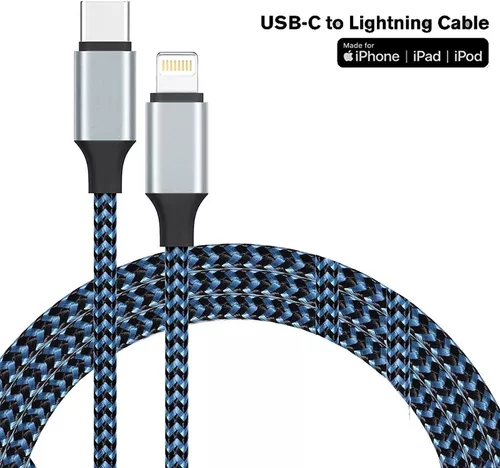 Cable Trenzado USB-C a Lightning para iPhone 12