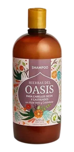 Imagen 1 de 1 de Shampoo Hierbas Del Oasis Cabellos Secos Y Castigados 520ml