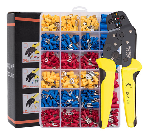 Kit De Crimpado Terminals Crimper Con Aislamiento Macho, Her