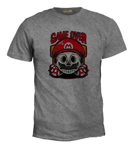 Camiseta 2xl-3xl Game Over Mario Bros Super Juego Craneo Zxb