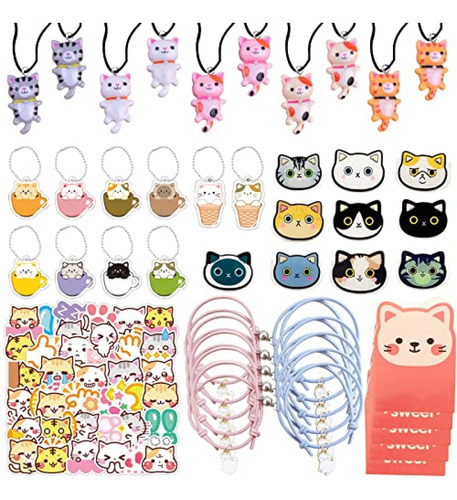 Kits De Cotillon 85 Piezas Cat Party Favors Supplies Cute Ca