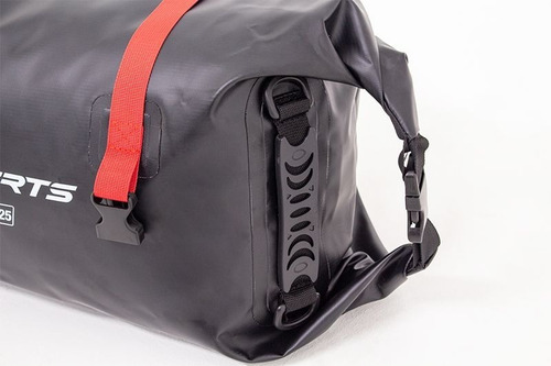 Imagen 6 de 9 de Maleta Moto Impermeable Drybag Fire Parts Negra 25 Lts