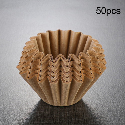 50 Piezas De Filtros De Café Con Forma De Cesta De Papel Par