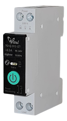 Kit 3 Disjuntor Medidor Zigbee 1-63a Ajustável Alexa Googleh