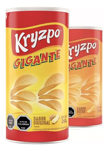 Papas Fritas Kryzpo Gigante Tarro De 260g - Elige Tu Sabor