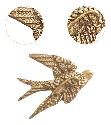 Elegante Escultura De Golondrina Elegante 15cmx18cmx3cm