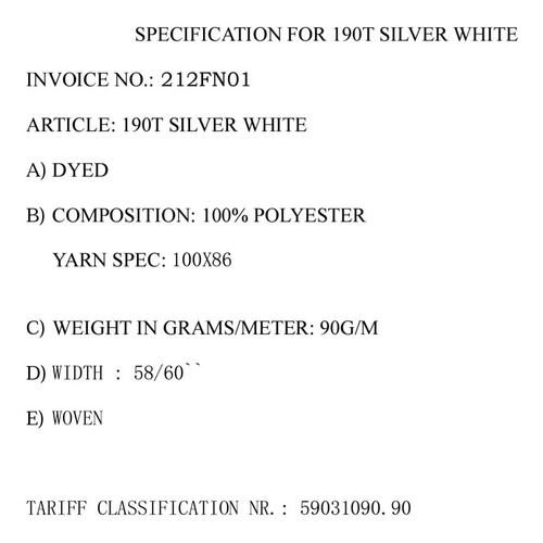 Tela Silver Poliester Pvc Impermeable 5mx1.5m
