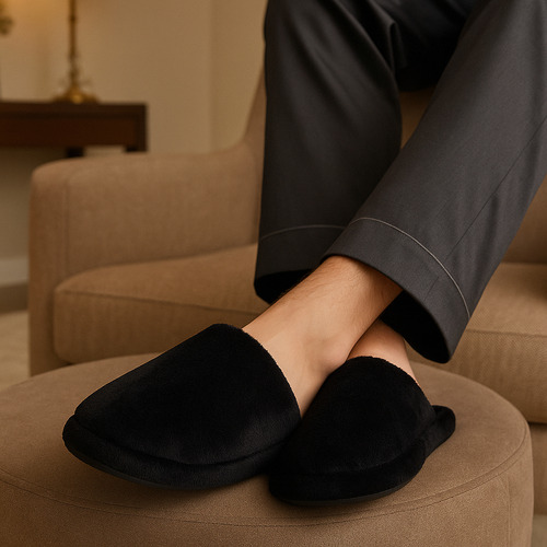 Pantufla Hombre Solanas Velvet 612 Peluche Suave Abrigada