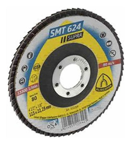 Disco Flap Grão 80 Klingspor Smt 624 Supra Zircônio C/ 5 Pç