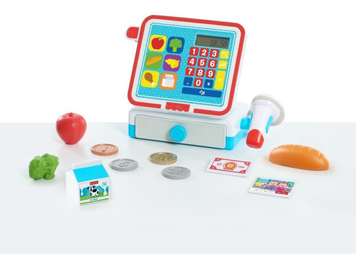 Fisher Price Caja Registradora Retro Classics + Calculadora Color Blanco/Azul