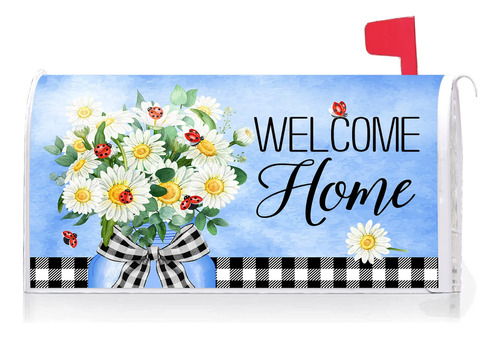 Texupday Welcome Home - Tarro De Albanil Con Margaritas Flor