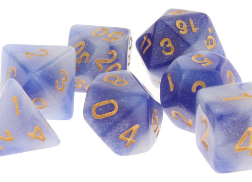 2 Juego De Rol Juego De Dados De Varios Lados Juguetes Azul