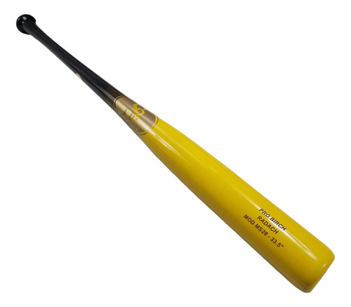 Bat De Beisbol Madera Pro Birch 33.5 Amarillo Santana Bats