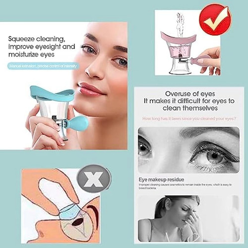 Vaso De Lavado De Ojos De 2 Piezas, Kit De Limpieza Manual C