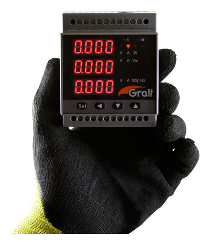 Analizador De Red Trifasico Gralf Gf-1000m Medidor Consumo
