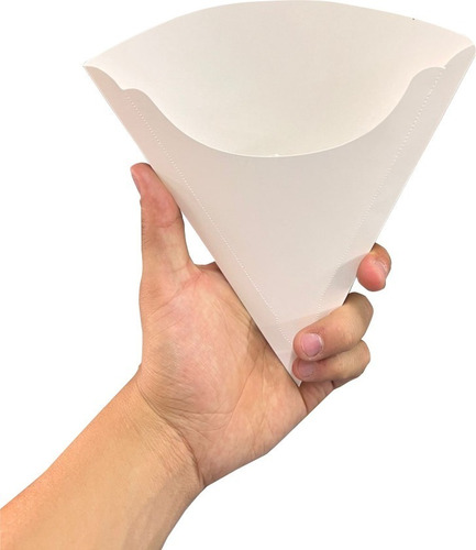 Cono Para Crepas Y Waffles, Blanco 130 Pza