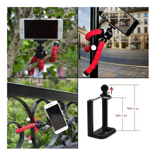Trípode flexible para teléfono celular y cámara Red P