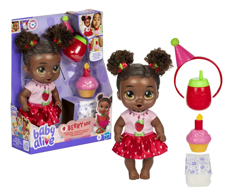 Boneca Baby Alive Festa de Aniversário Berry Boo 30cm Hasbro