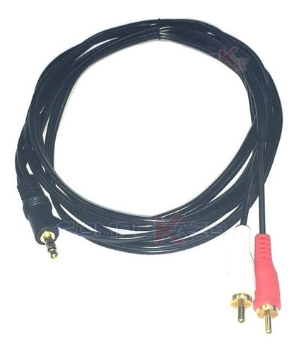 Cable De Plug Estereo 3.5mm A Rca De 3m Rojo Blanco Trautech