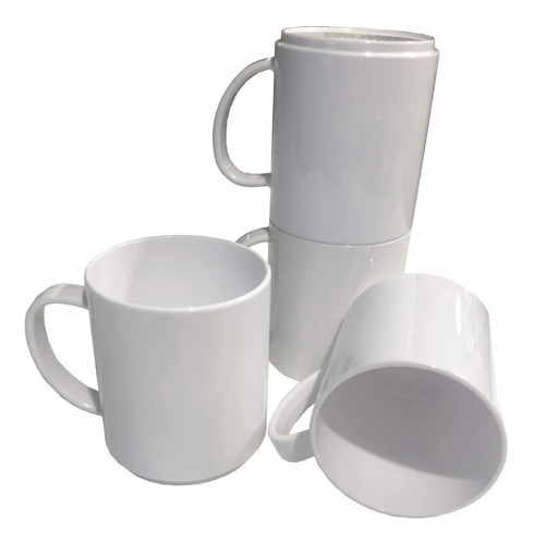 Taza Polimero Plastica Apilable Para Sublimar Calidad X50