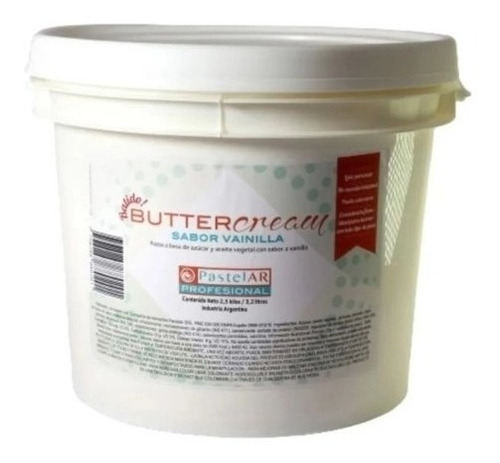 Buttercream Pastelar Lista Para Usar Balde 2.5kg Belgrano