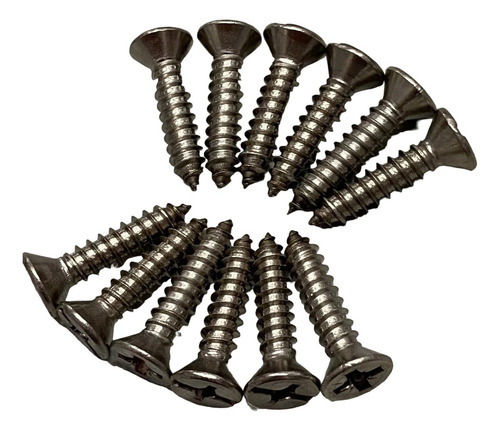 Tornillos Parker De Acero Inoxidable 12x1 (25 Mm.) - 12 Un