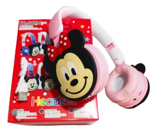 Auriculares Inalámbricos De Minnie,bluetooth,micro Sd,stereo