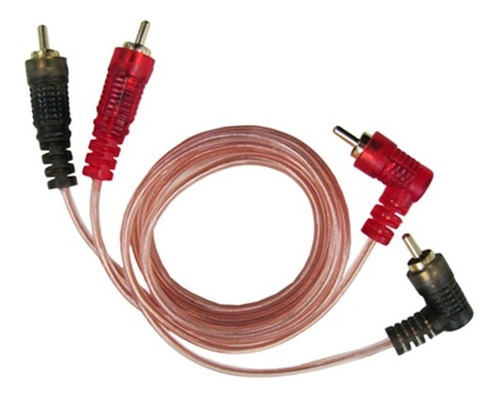 Cable De Audio Extensión Rca 2x2 Angulado 3.5 Metros - Rojo