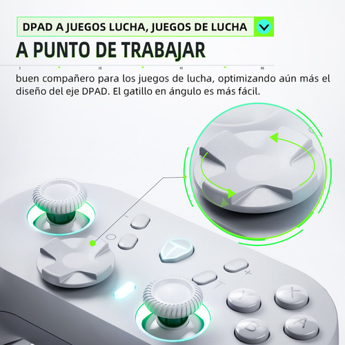Control Joystick Inalámbrico Thunderobot G45 Pro Blanco Para Nintendo Switch Controles Bluetooth Android Gamepad De Pc Gamer Blanco