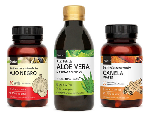 Plan Diabetes Natier - Ajo Negro, Aloe Vera Y Canela Diabet