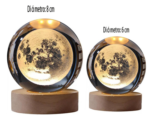 Luz Nebulosa Con Bola De Brillante 3d Color Luna Pantalla