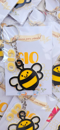 Llaveros Souvenirs 3d Abejita X60con Tarjeta Personalizados