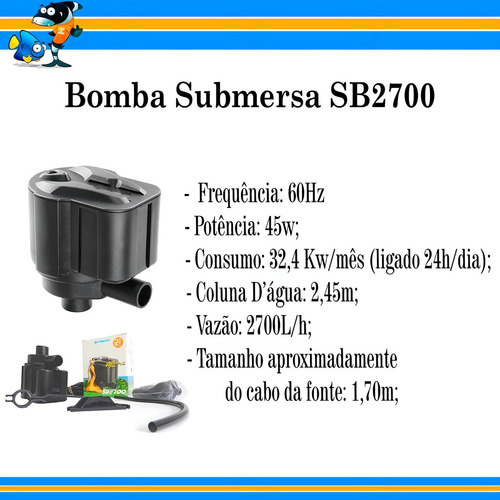 Bomba sumergible Sarlo Better Sb 2700 2740 L/h 220 V 220