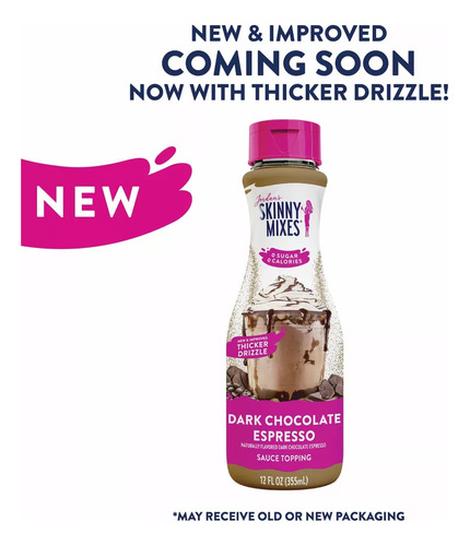 Skinny Mixes Syrup Zero Sugar Dark Chocolate Espresso 354ml